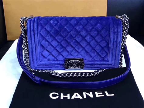 royal blue chanel boy bag|Chanel boyfriend bag.